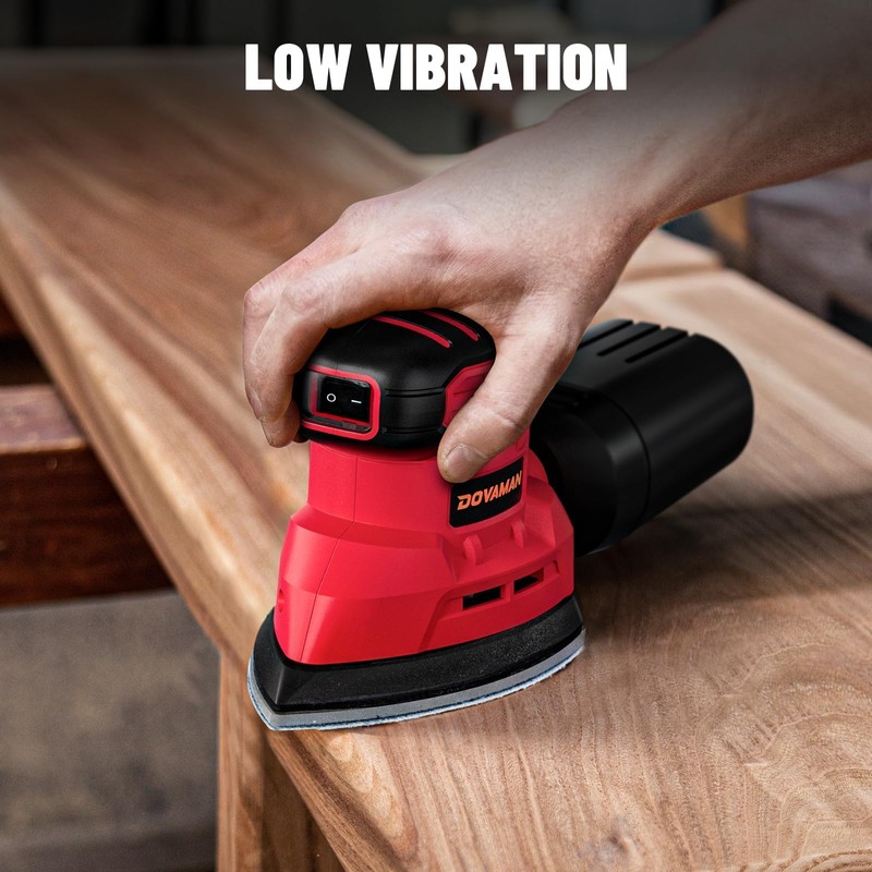 DOVAMAN 130W Detail Sander, 12000RPM Palm Sander Tool