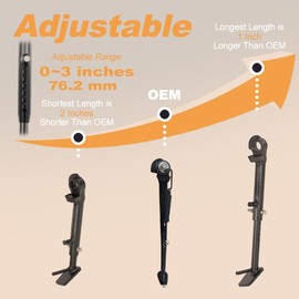 Mantt Adjustable 3” Kickstand Fit for YZF-R6 RACE 2024 2025 / YZF-R6 2006-2023 YZF R6 Motorcycle Adjustable Side Stand