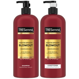 TRESemmé Keratin Smooth Anti-Frizz Set - Tratamiento Capilar Queratina para Rizos Ultra Elegantes, Brillantes, Desenredados, 28 Fl Oz (Juego de 2 Piezas)
