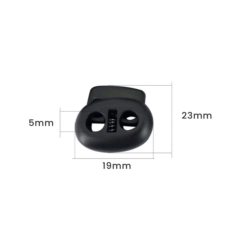 Trimming Shop Plastic Toggle Stopper Cord Locks Spring Loaded Elastic