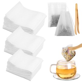 Pack of 500 Tea Filters for Loose Tea, 3 Sizes Filter Bags Tea, Tea Bags with Drawstring, Tea Bags Empty for Scented Tea, Spices, Vanilla, Lavender, Coffee - 5 x 7 cm, 7 x 9 cm, 8 x 10 cm