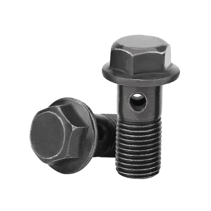 Qiilu [5pcs] M10x1.25mm Motorcycle Banjo Set Banjo Bolts & Washers