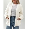 Saodimallsu Womens Oversized Cardigan Ribbed Chunky Knit Long Lantern Sleeve