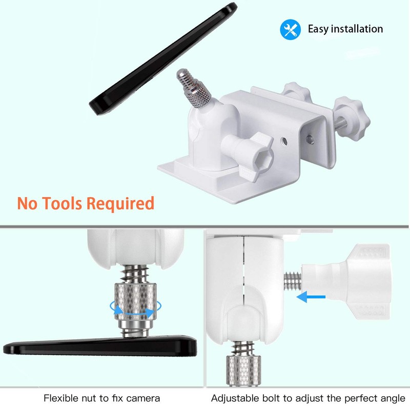 HOLACA Weatherproof Gutter Mount for Arlo Pro, Arlo Ultra, Reolink