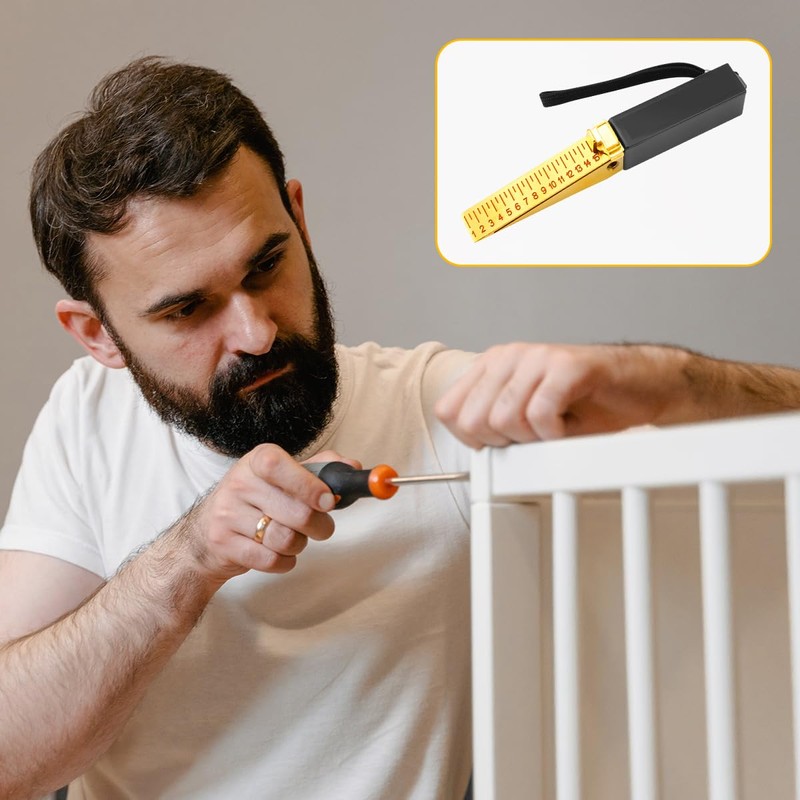 Fire Door Gap Gauge,Precision Wedge-Shaped Vernier Feeler Gauge for Engineering