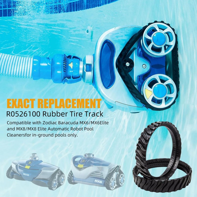 Tellfeel 4-Pack R0526100 Pool Cleaner Tire Track Replacement for Zodiac
