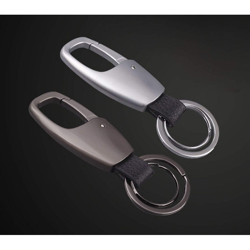 [LingLang] MTSAFLUCS Double Ring Keychain, Carabiner, Hook, Keychain, Men's, Metal