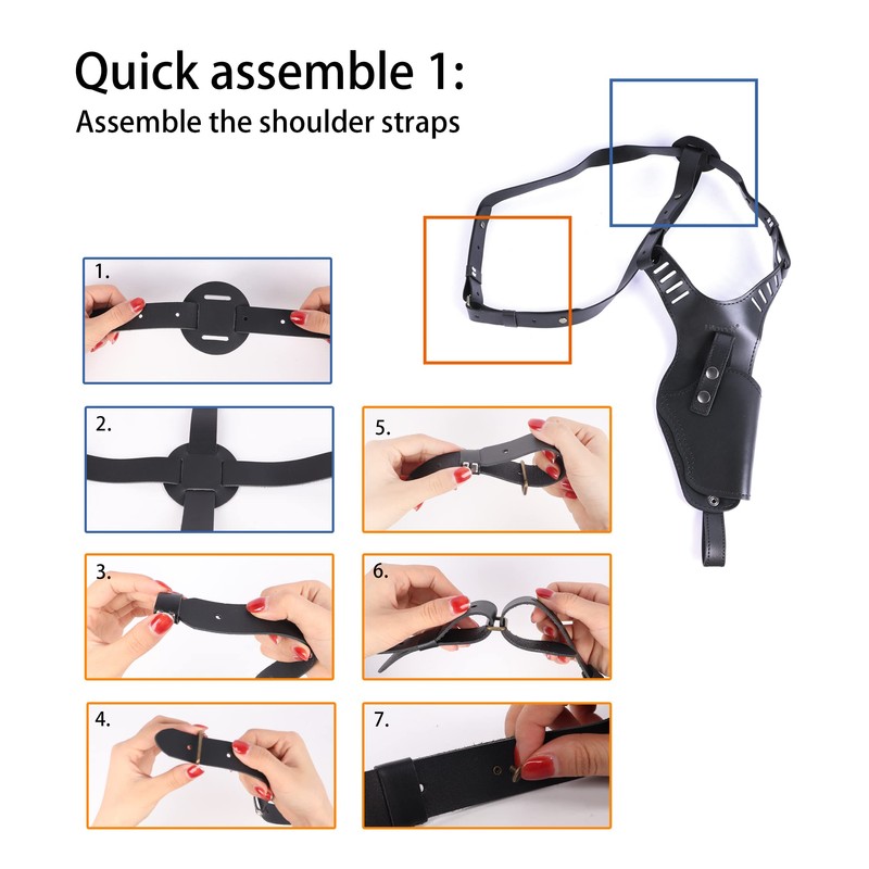 Lilcreek Leather Shoulder Holster for Concealed Carry,Vertical Shoulder Holsters with