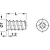 6.3 x 13mm Euro Screw Countersunk Head - for Ø