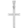 Jewelry America 14K White Gold Classic Latin Plain Cross Charm