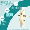 MaxxGeek Flat Slot Storm Door Handle Complete Set, Mortise Keyed
