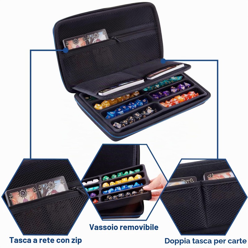 SIQUK Custodia per Dadi Custodia Organizer con Maniglia per DND