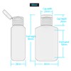 FOOCHY 60 Pack Clear Hand Sanitizer Bottles Empty Plastic Refillable
