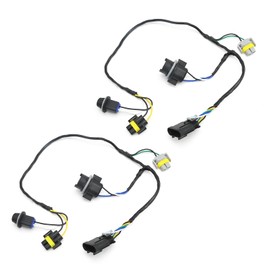 Vkinman 15930264 2Pcs Headlight Wiring Harness Headlight Socket Connector Wire, Headlight Wire Harness Connector Replacement for Chevy Malibu 2.4L L4 3.6L V6 2009-2012 (Black)