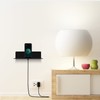 efuturetime® 2 x Wall Shelves, Black Acrylic, 23 x 9.5