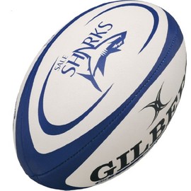 Gilbert Unisex's Sale Sharks Replica Ball, Multicoloured, Size 5