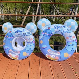 Cross-border Thick 3D Handle Baby Walker Swimming Ring - Rabbit & Bear Designs Bar lf525 60 3D Handle Space Bear Swimming Ring 175G 10ea