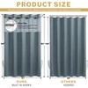 WONICY Extra Long No Hook Shower Curtain with Snap in