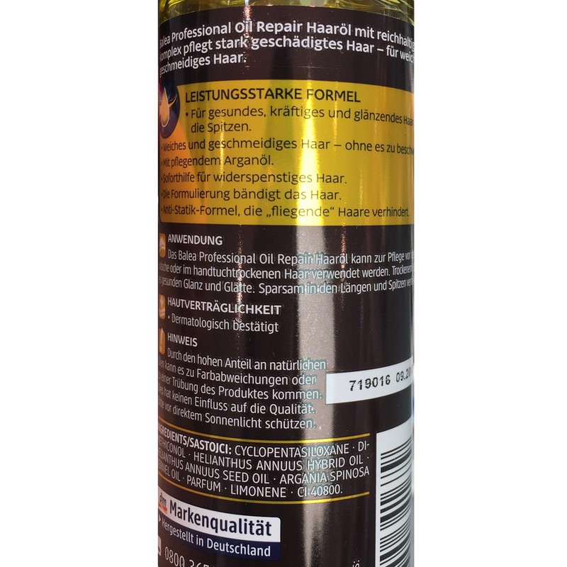 Balea Professional Oil Repair Intensive Hair Oil (100 ml Bottle)