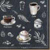 20 Napkins Coffee Creations Cappuccino Espresso Coffee Drinks Table Decoration
