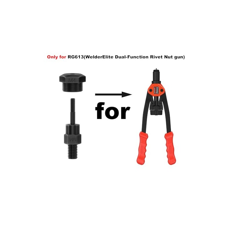 WelderElite Mandrels M4 (Accessories Dual-Function Rivet Gun RG613)-Only for RG613