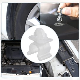 ACROPIX 7.7mm 0.30" Hole Diameter Car Hood Prop Rod Clip Retainer Universal - Pack of 1 White