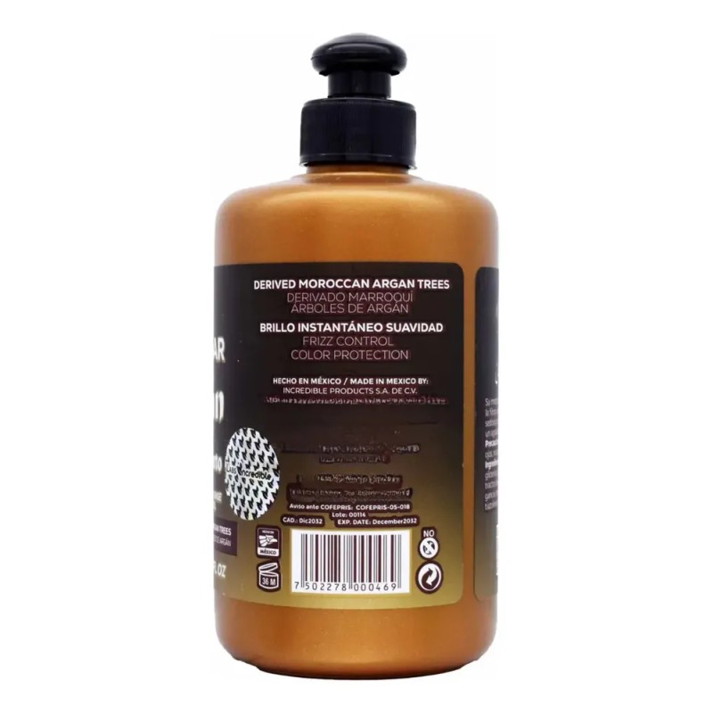 Crema Aceite Argan Peinado Rizos Crecimiento Cuidado Labs ncredible 250ml