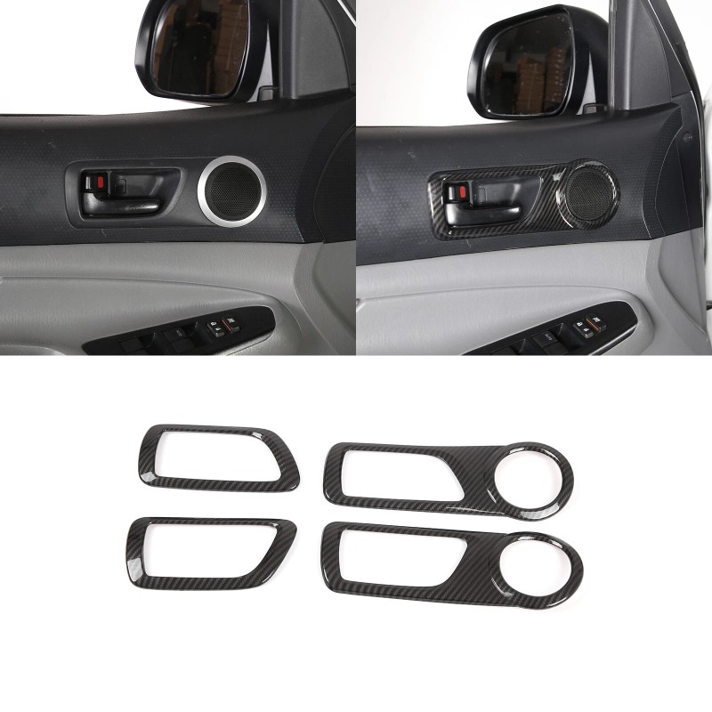 momocar ABS Carbon Fiber Door Inner Handle Bowl Frame Trim