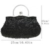 iToolai Satin Purse Evening Handbags Wedding Bag Beads Sequins Clutch