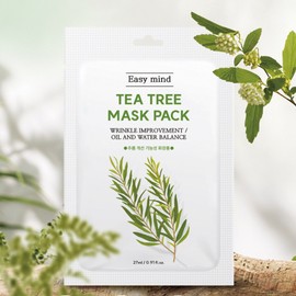 Tea tree mask pack, trouble soothing, moisturizing, sensitive skin moisture care sheet pack, 50 sheets / 티트리 마스크팩 트러블 진정 보습 민감 피부 수분케어 시트팩 50매