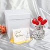 Crystal Red Rose Figurines Gifts for Women Valentine's Day, Glass