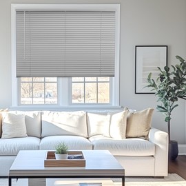CHICOLOGY Blinds for Windows , Mini Blinds , Window Blinds , Door Blinds , Blinds & Shades , Camper Blinds , Mini Blinds for Windows , Horizontal Window Blinds , Gloss Gray, 22"W X 72"H