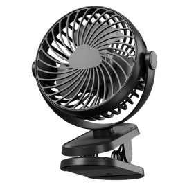 Unbranded 3 Speeds USB Rechargeable Mini Cooling Fan Clip On Desk Baby Stroller Portable