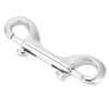 Double Carabiner, Double-Sided Carabiner Hook, Silver Durable Stainless Steel, Double-Sided