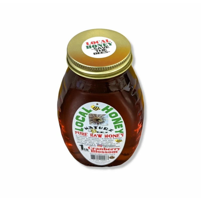 Naturz Beez RAW CRANBERRY BLOSSOM HONEY 1LB 454g 100% PURE