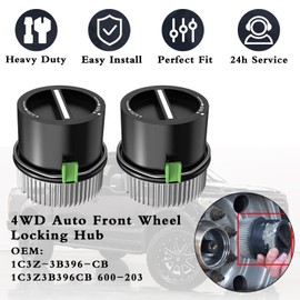 1C3Z-3B396-CB 4WD Auto Front Wheel Locking Hub Compatible with Ford F250 F350 F450 F550 Super Duty 1999-2004 Excursion 2000-2005 Expedition Navigitor 2001-2002 Replaces 1C3Z3B396CB 600-203(2PCS)