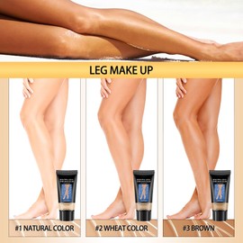 2-Piece Leg Make-Up Waterproof Body Make Up Waterproof Tattoo Cover Long Lasting No Staining Concealer with Full Coverage (Colour No. 2, Wheat)