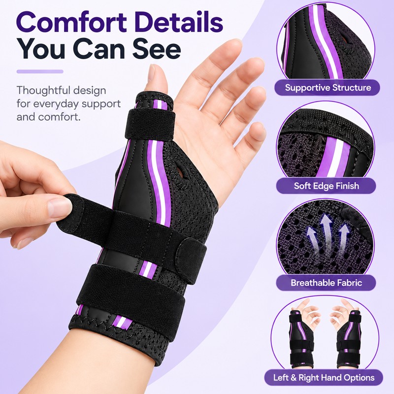 Thumb & Wrist Support Brace for Right or Left Hand