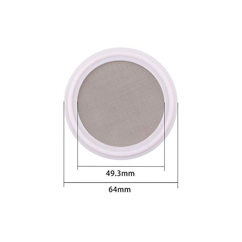 DERNORD 2" PTFE (Teflon) Sanitary Gasket w/Stainless Screen - Tri