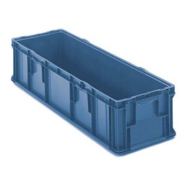 Straight Wall Container, Blue, 10 3/4 inH x 48 inL x 15 inW, 1EA