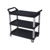 FixtureDisplays Foodservice Cart 330lbs Capaticy 3 Shelf Utility Cart w/3