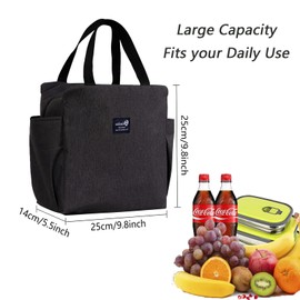 WITERY Lunch Bag Insulated Cooler Bag Water-Resistant Thermal Leak-Proof Lunch Organizer for Women Men Girls Children Outdoor Picnic Work School