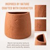 Terracotta Decorative Bookends, 2-Piece Flower Pot Book Ends for Shelves