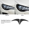 2pcs Headlight Eyebrow Black Decorative Eyelid Cover Trim Replacement for