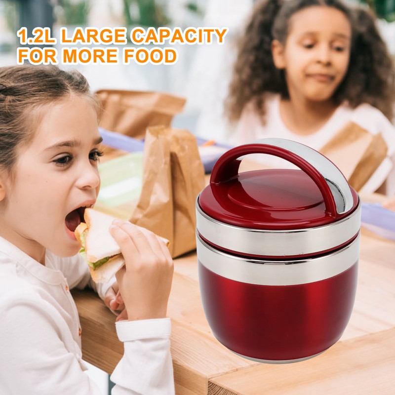 1.2L Thermal Lunch Box Bento Box Set 304 Stainless Steel