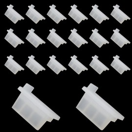 Auvotuis 20Pcs Silicone USB Port Cover, USB A Type Female Cover Plug Protector, Translucence