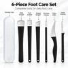 6-Piece Stainless Steel Foot Care Tool Set – Manual Callus