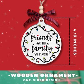 Best Friend Christmas Ornaments - Gifts for Friends Female - Friendship Gifts, Bestie Gifts for Women - Friendship Christmas Ornament, Besties Forever Ornament - Wood Ornament