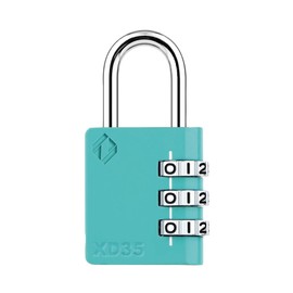 ZARKER XD35-M 3 Digit Dial Lock Padlock, Mint Color, Gymnasium, Sports, School, Staff Locker, Outdoor, Tool Box, Case, Rail, and Any Number Settings