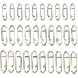 FFOFGFEM 60 PCS Power Fishing Clips Stainless Steel Fishing Snap Multi-Size Fishing Safety Snaps Clip Line Terminal Tackle Accessory for Lures Freshwater Saltwater Fishing Outdoor